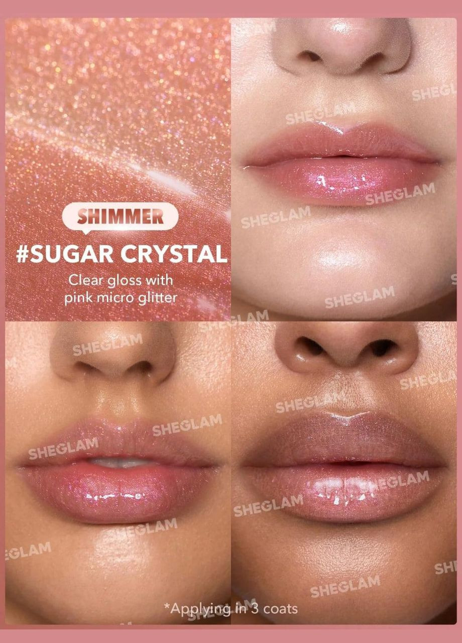 Плампер для губ с шимером PoutPerfect Shimmer Lip Plumper Sugar Crystal Sheglam (314768133)