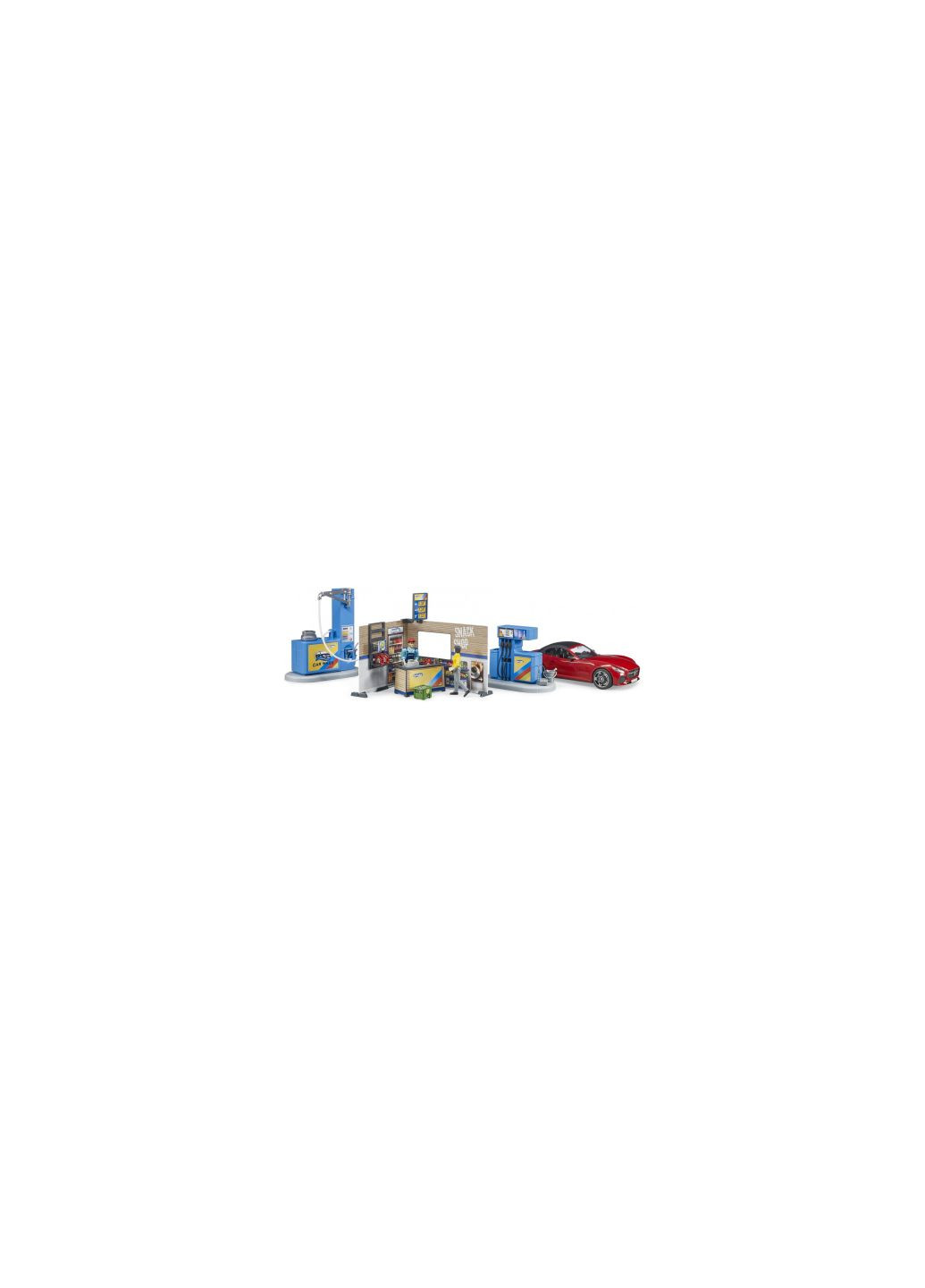 Игровой набор АЗС с автомойкой, автомобилем и фигурками (62111) Bruder азс з автомийкою, автомобілем та фігурками (275646504)