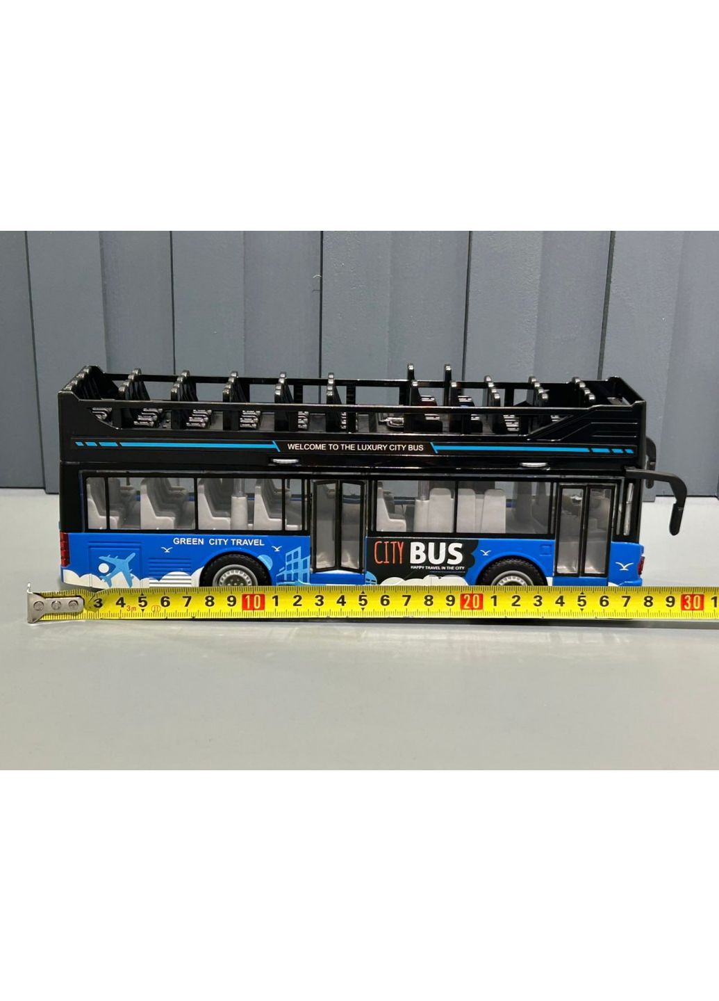 Автобус городской двухэтажный инерция музыка свет (JS122-122A) No Brand (365807443)