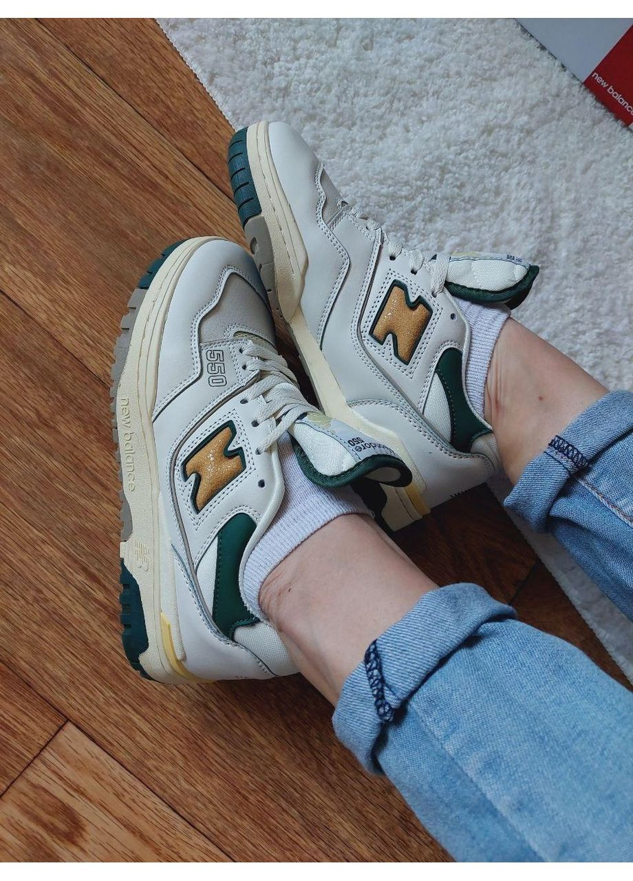 КРОСІВКИ ЖІНОЧІ NEW BALANCE 550 AIME LEON DORE NATURAL GREEN V2 НЬЮ БЕЛАНС 550 No Brand сірі демісезони (367177987)
