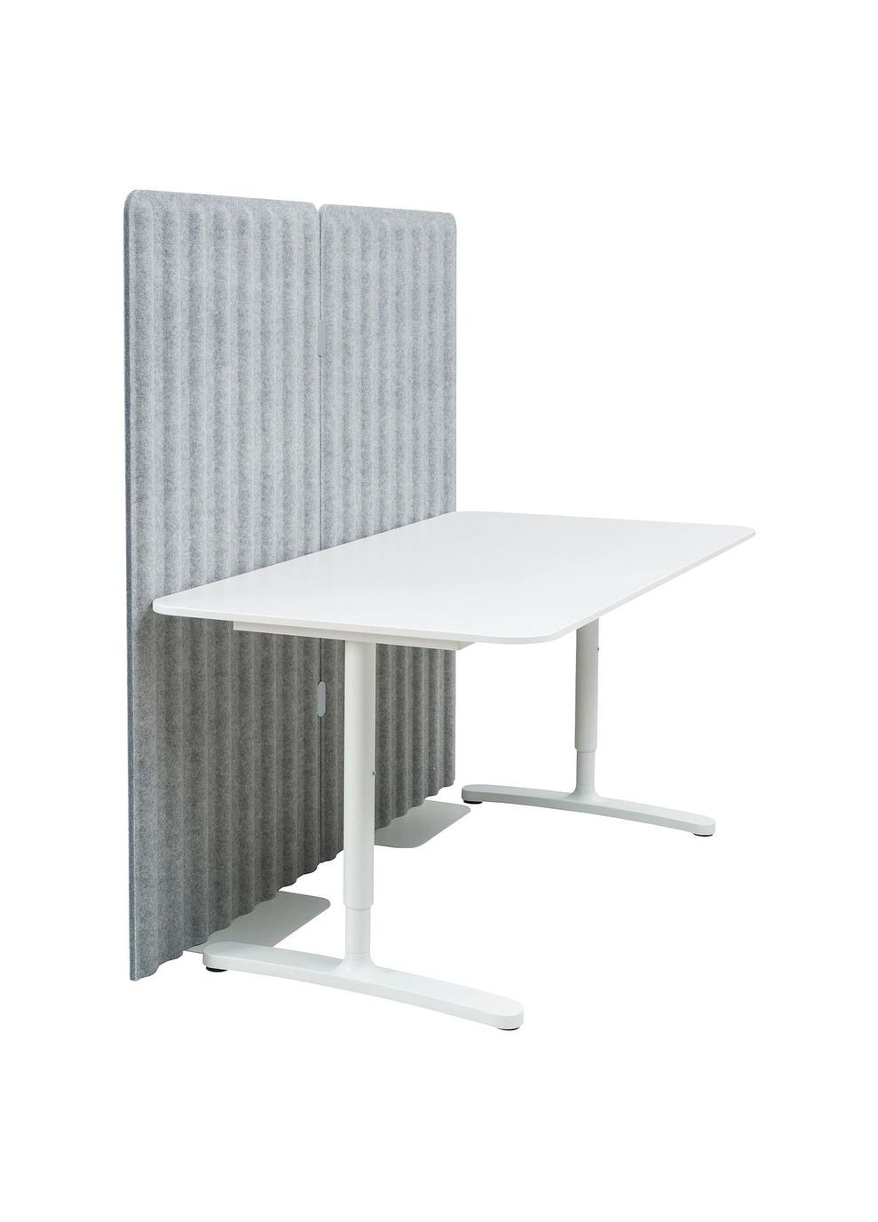 Письмовий стіл з ширмою ІКЕА BEKANT 160х80 150 см (s39387454) IKEA (278407382)