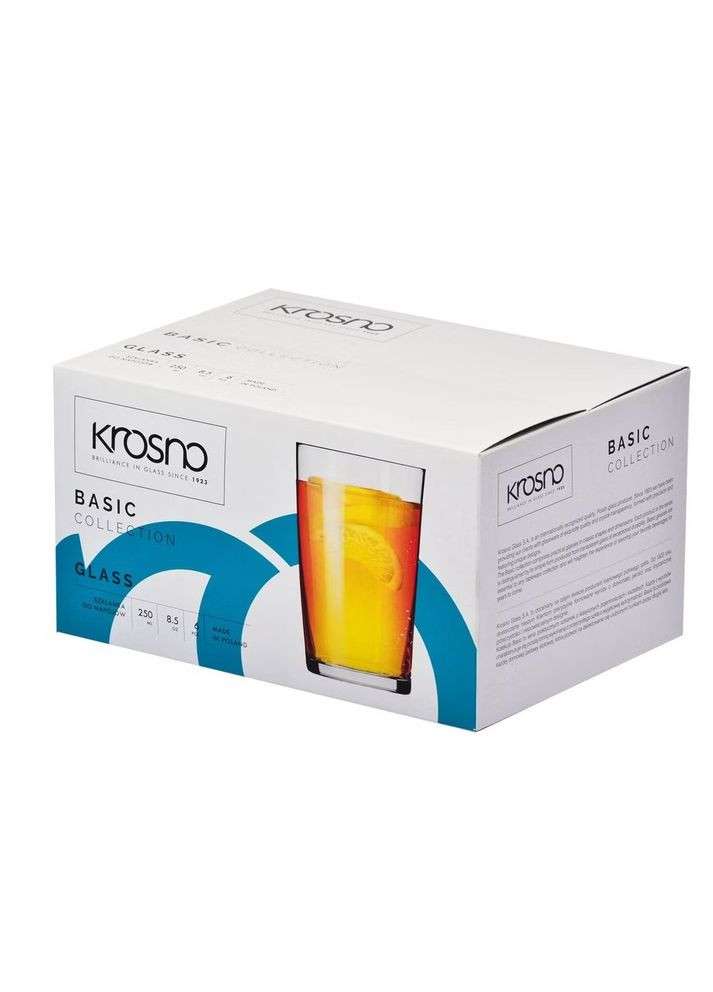 Набір склянок високих BASIC 250мл х 6шт (KROS-788760) Krosno (317352118)