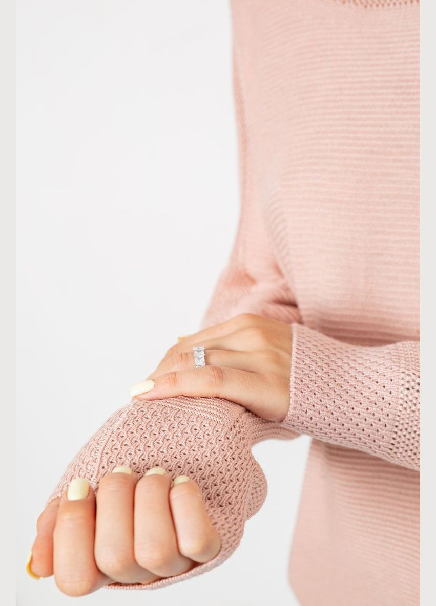 Пудровый демисезонный кофта женская с манжетами Ager