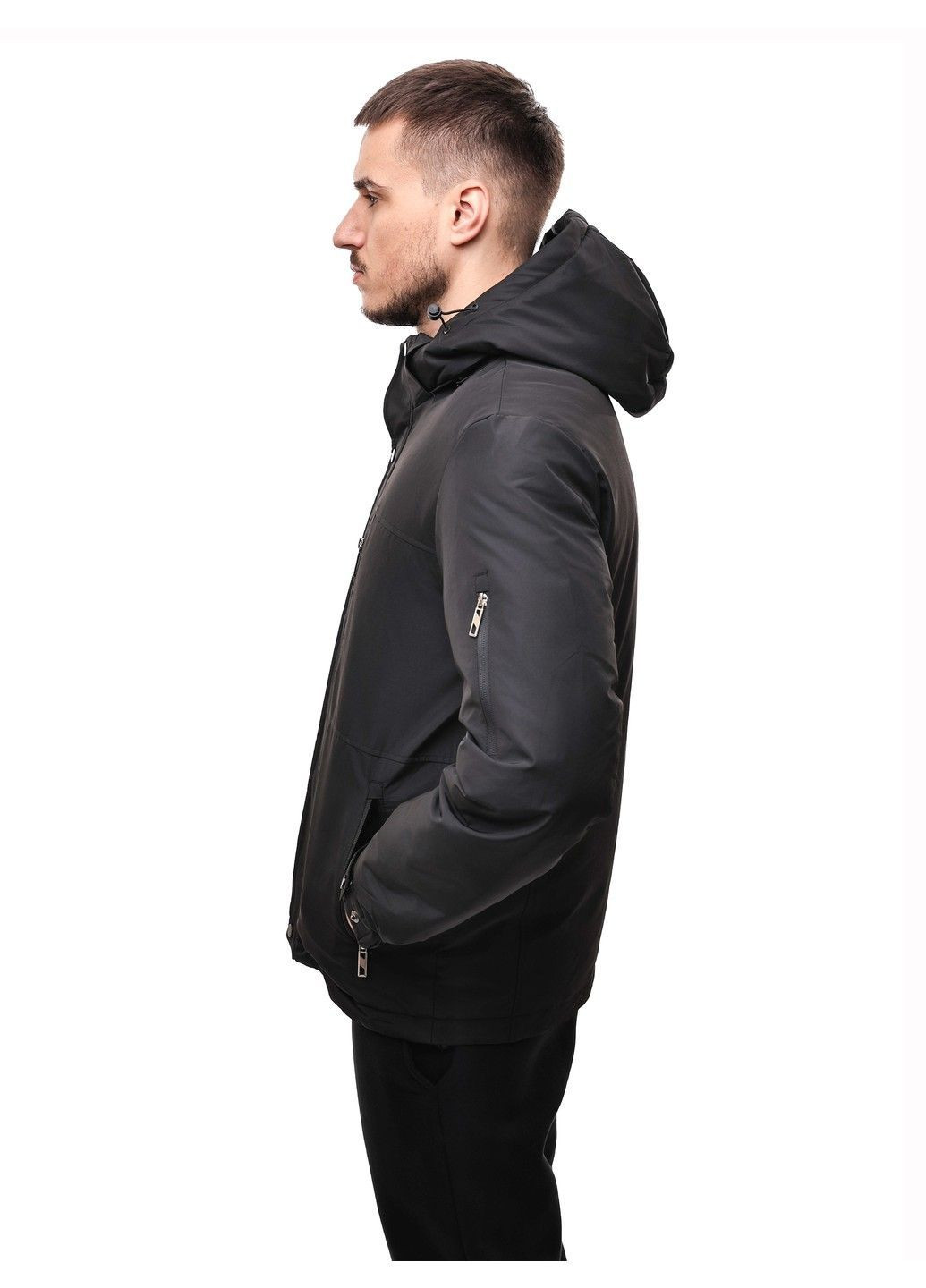 Чорна зимня куртка зимова чоловіча No Brand