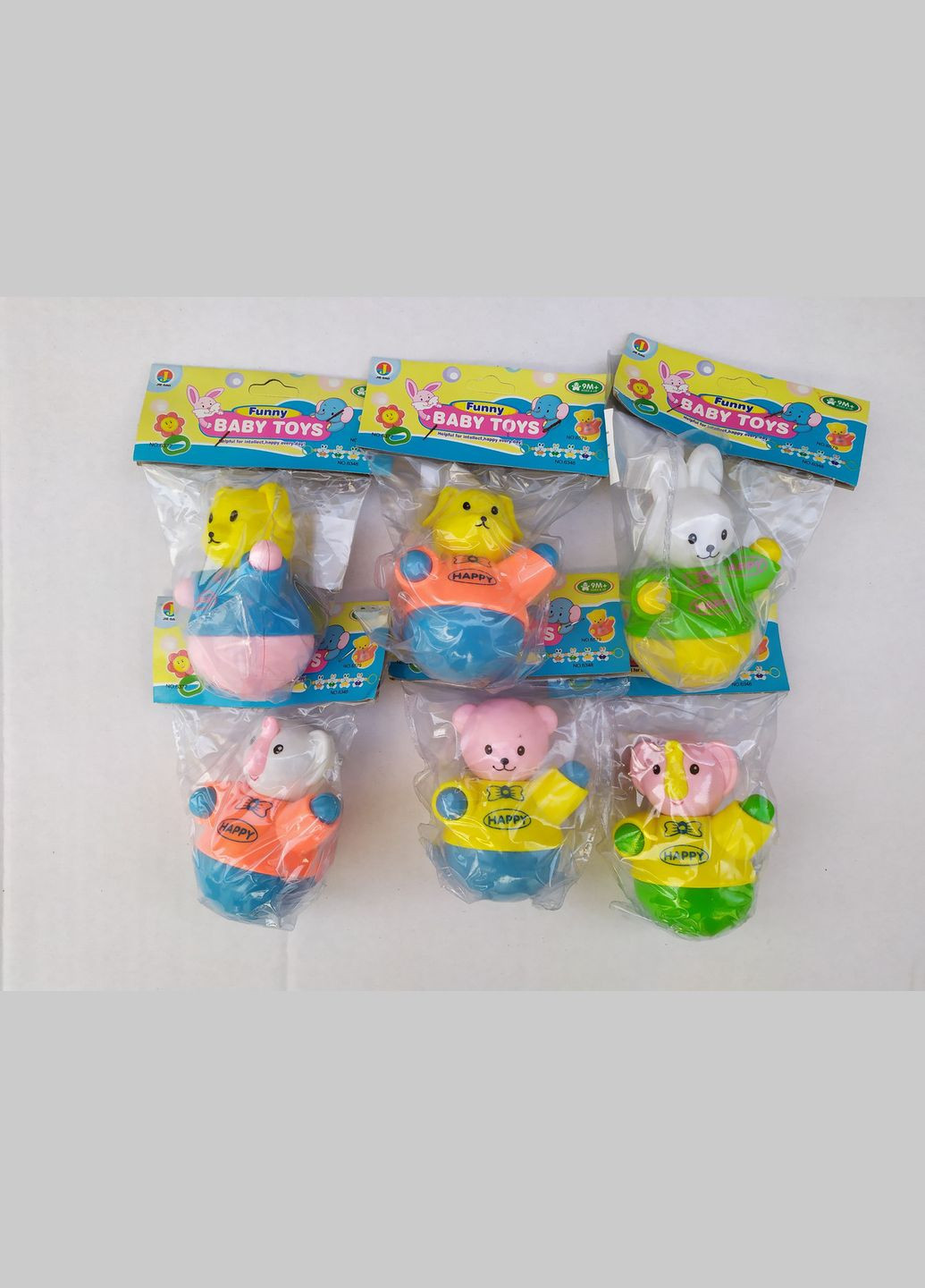 Неваляшка 6579 Ведмедик Слоник Зайчик Собачка BK Toys (303773402)