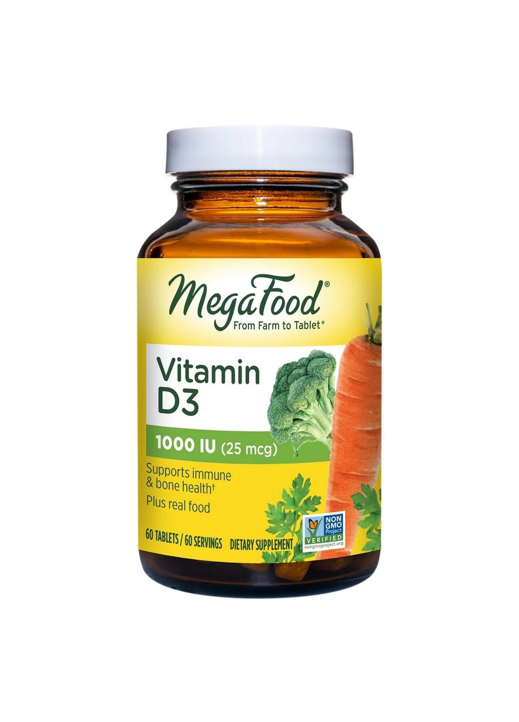 Витамины и минералы Vitamin D3 1000 UI, 60 таблеток MegaFood (293480372)