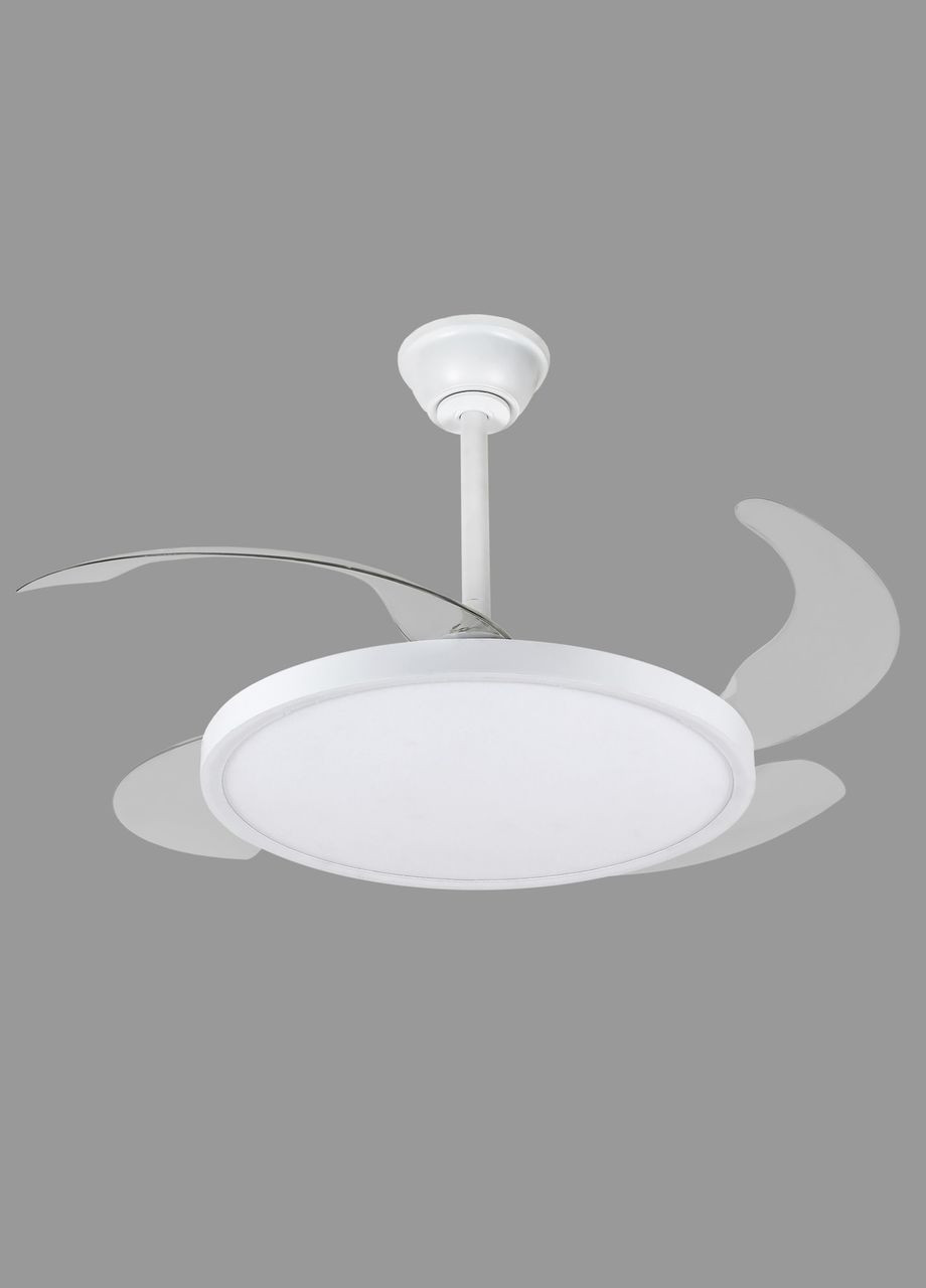 Люстра-вентилятор біла з пультом 40W 47см (94-3043 (42) WH) No Brand (370070354)