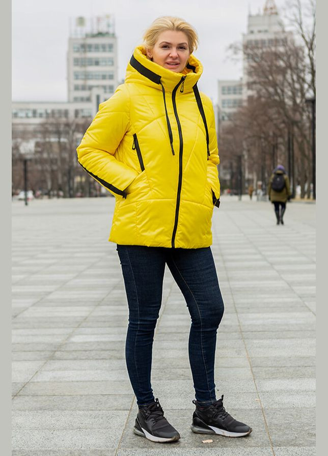 Желтая демисезонная куртка регина (01140-green46) MioRichi