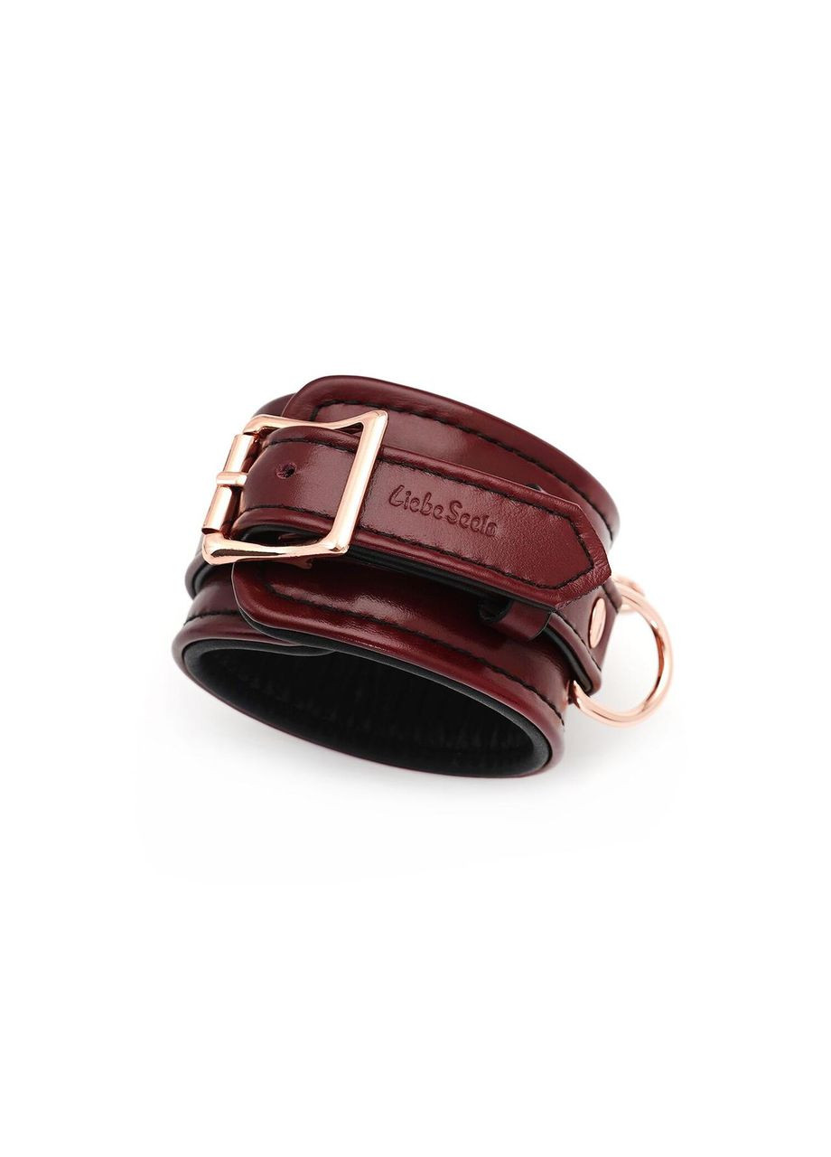 Шкіряні поножі Liebe Seele Wine Red Ankle Cuffs, знімний ланцюжок-кріплення No Brand (303891117)