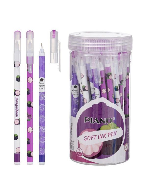 Ручка масляная " "/PT-1111/ "Mangosteen" 0,6/0,7мм, Soft ink Pen (50/2400) Piano (367760823)