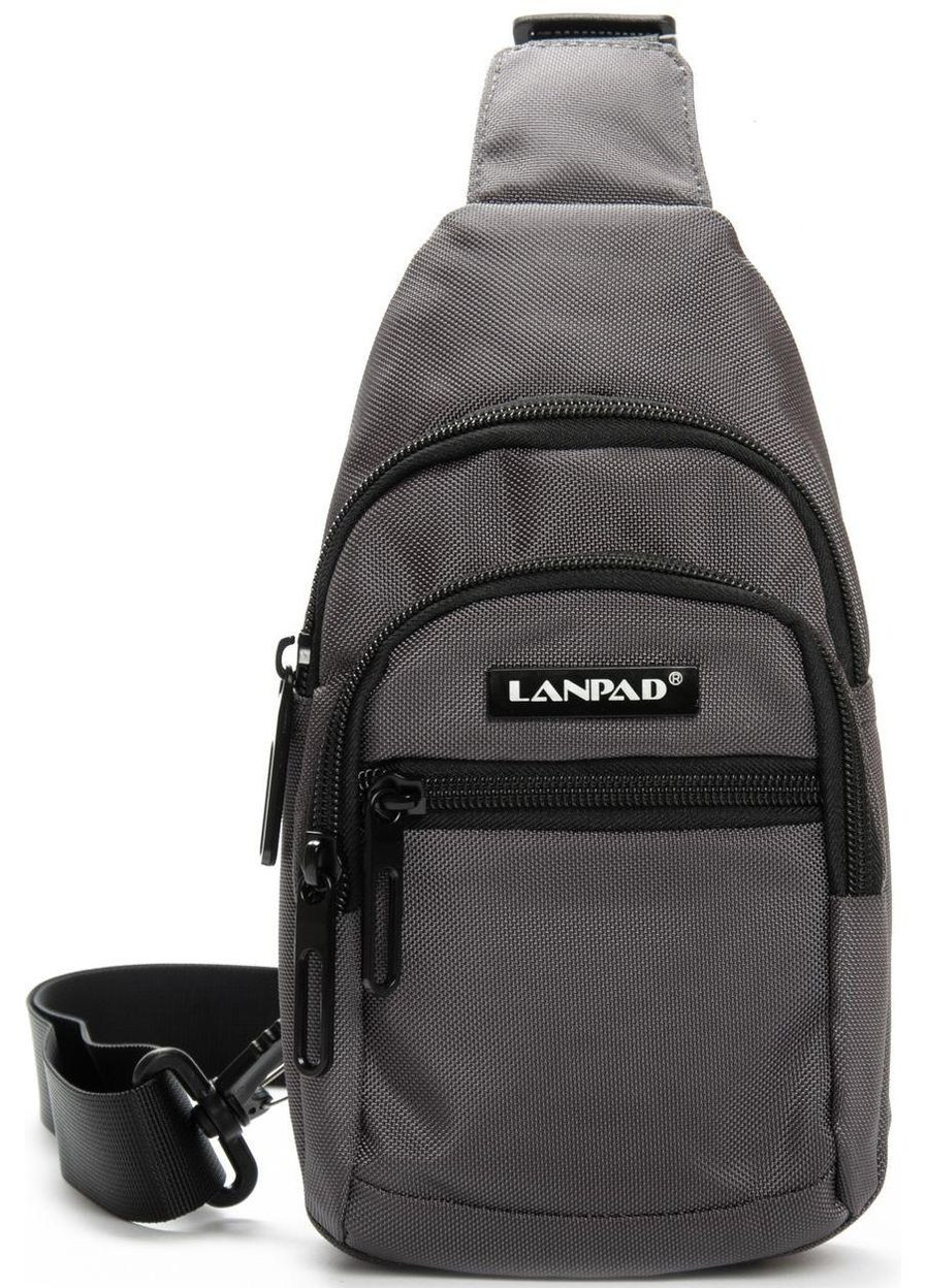 Сумка мужская через плечо серая Lanpad (366293394)