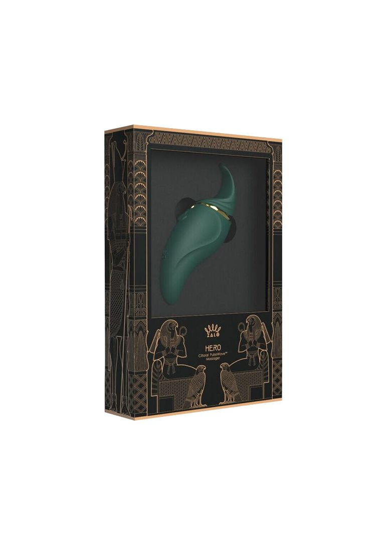 Вібратор 2в1 з язичком — Hero Jewel Green, кристал Swarovski Zalo (371881136)