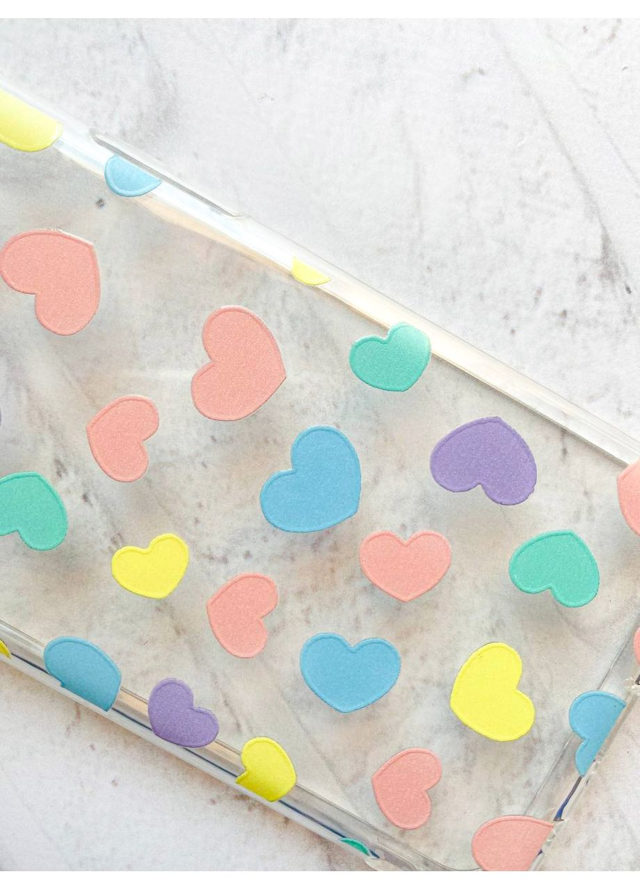 Чохол з потовщеними кутами на Samsung Galaxy S23 Ultra:: Різнокольорові сердечка (принт 335) Creative (360675111)