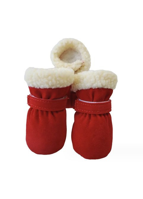 Налапники для собак Pet Style "Велюр" Красные 2 No Brand - (323235918)