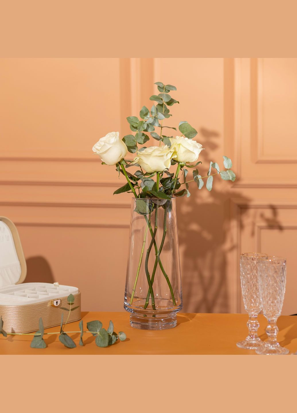 Ваза для квітів Bohemia скляна 21 см, Flower Season (328440616)