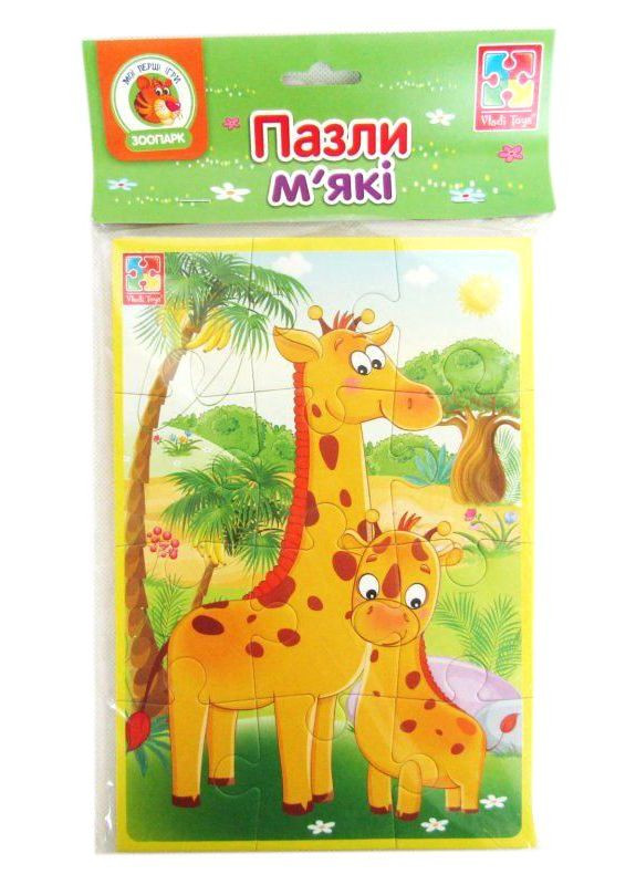 Мягкие пазлы А5 "Животные зоопарка" (укр) Vladi toys (302715281)