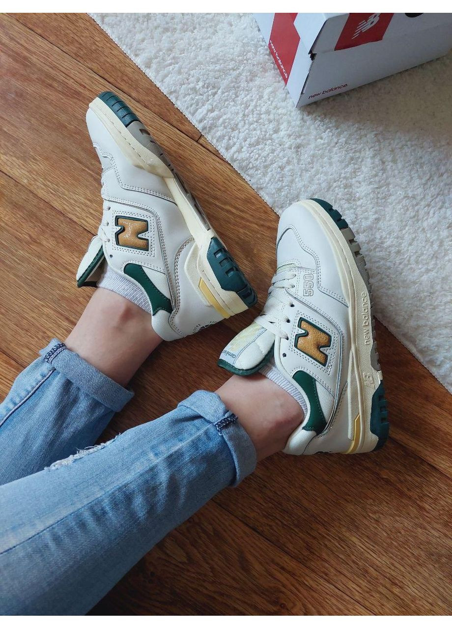 КРОСІВКИ ЖІНОЧІ NEW BALANCE 550 AIME LEON DORE NATURAL GREEN V2 НЬЮ БЕЛАНС 550 No Brand сірі демісезони (368856011)