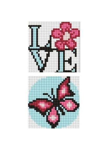 Набір з алмазною мозаїкою на магнітній основі "Граційний метелик" 9x9 см Ідейка (361420885)