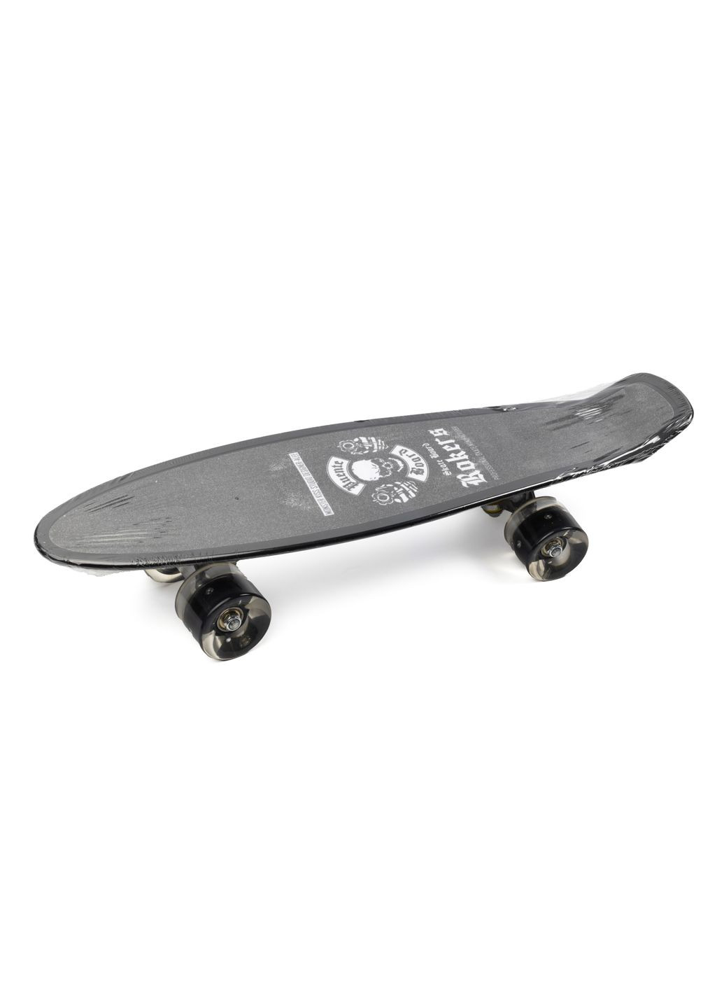 Скейт Пенні борд для дітей MS 0298-1_1, Скейтборд зі світними колесами, алюмінієва підвіска, Чорний Profi (328265230)