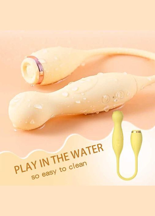 Двусторонний гибкий многофункциональный вибратор 3в1 - Желтый - Вибраторы Lilo (370611762)