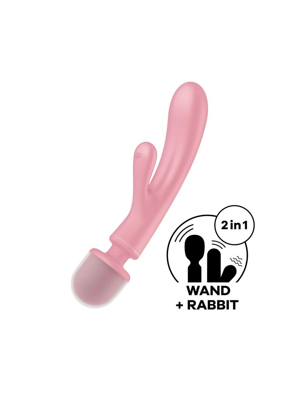 Вибратор-кролик с вибромассажером Satisfyer Triple Lover Pink, 3 мотора No Brand (366879025)