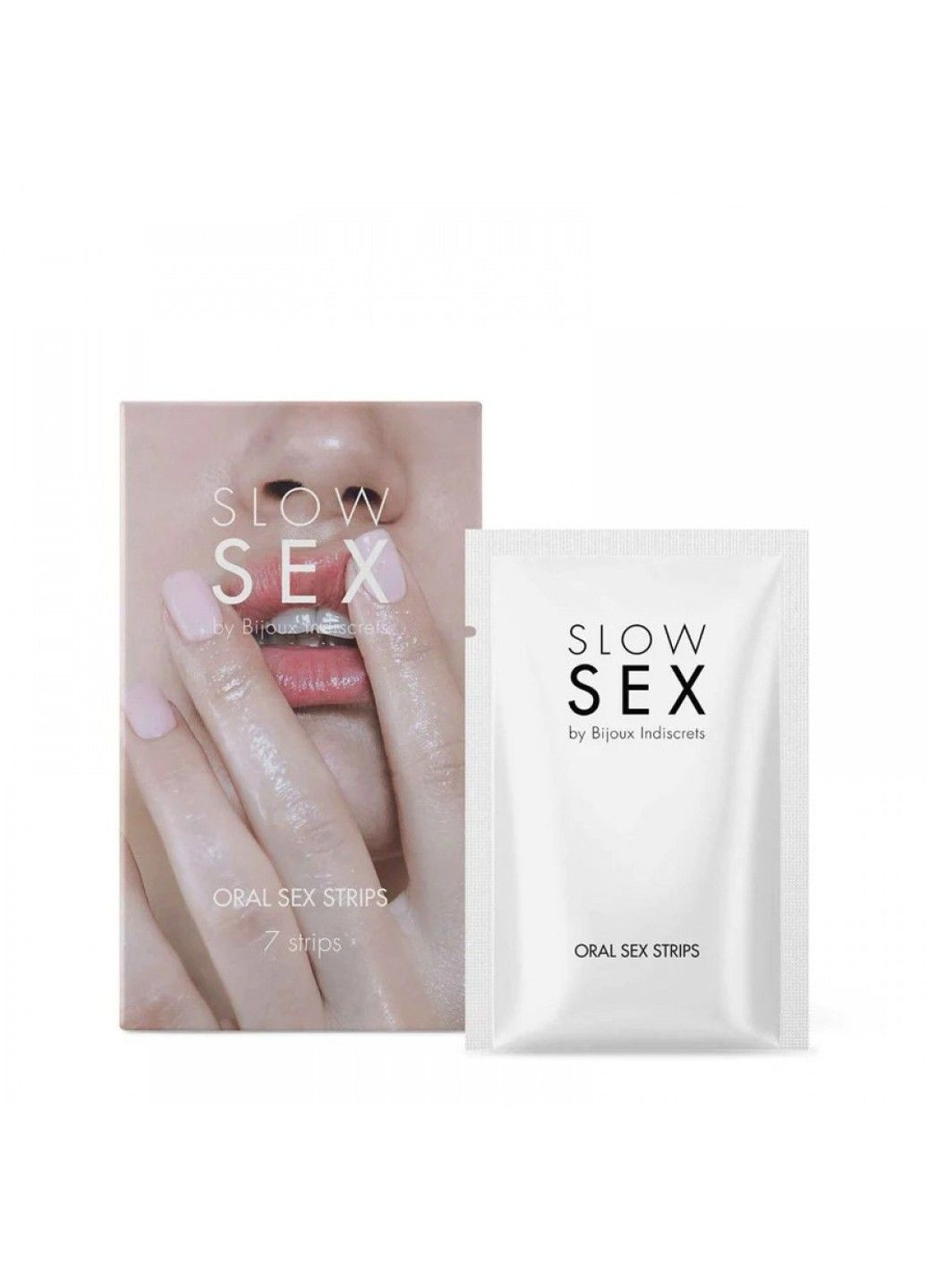 Мятные полоски для орального секса Indiscrets Oral sex strips - SLOW SEX, 7 шт Bijoux (291120513)