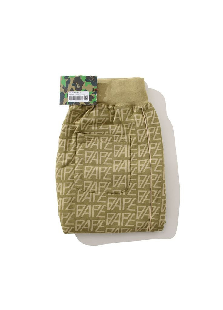 Шорти жовті Bape A Bathing Ape Logo Monogram Velour Yellow Shorts Mens (356677671)