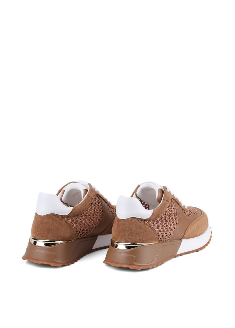 Женские Кроссовки H2422B-38-1 Коричневый Кожа MIRATON коричневые лето (330179908)