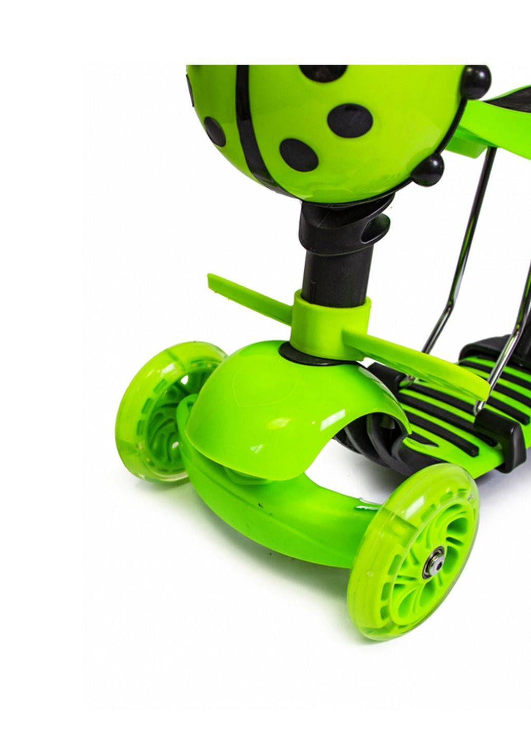 Дитячий самокат з батьківською ручкою 5в1 Сонечко Зелений More Scooter (330134182)