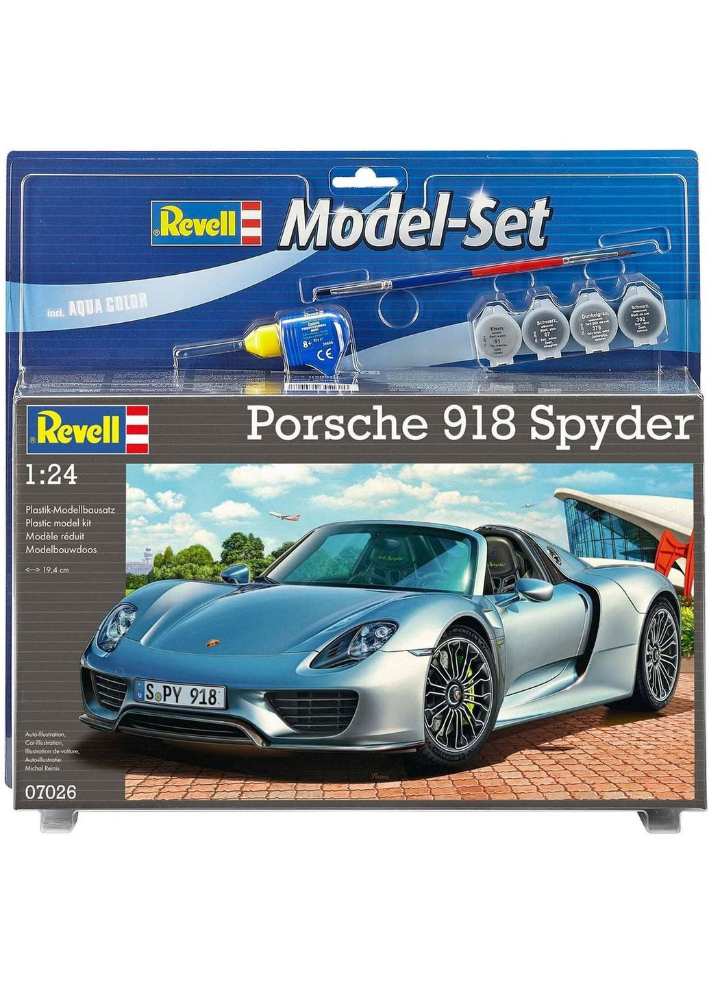 Сборная модель Набор автомобиль Porsche 918 Spyder уровень 4 масштаб 1:24 (RVL67026) Revell _67026 (315402962)