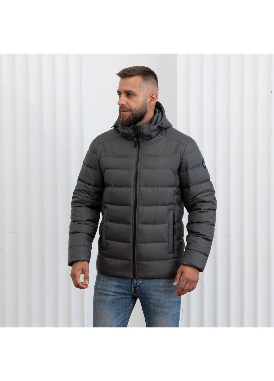 Графитовая зимняя мужская зимняя куртка большого размера SK