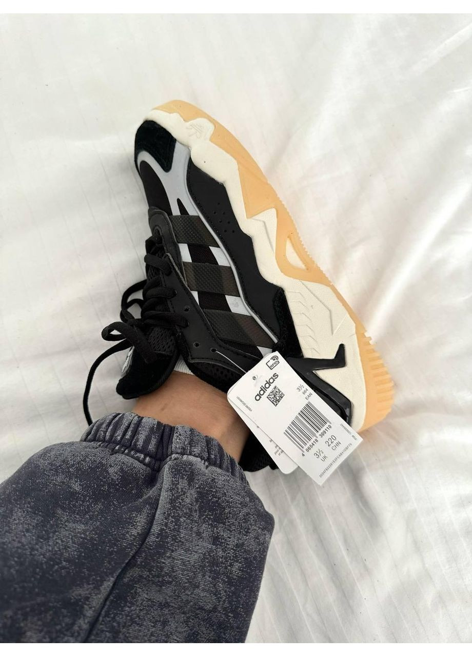 Чорні Осінні кросівки чоловічі adidas niteball 2.0 black / gum адідас найтбол No Brand