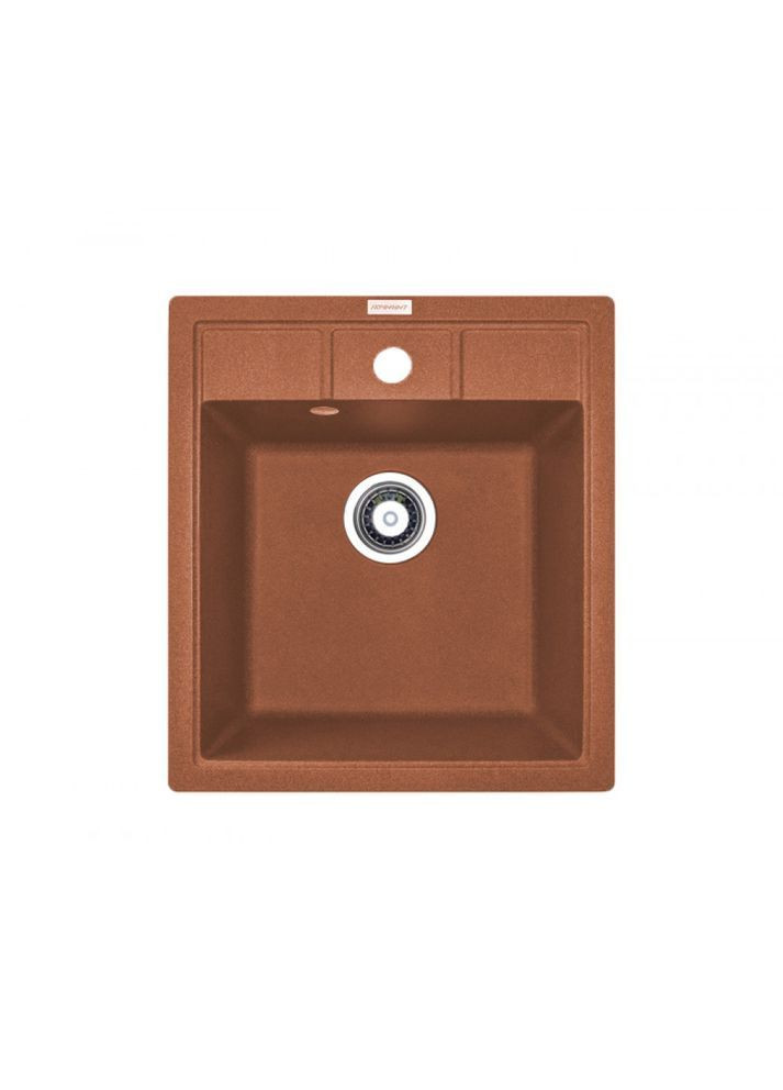 Кухонна мийка зі штучного каменю/кварцева 460х515х200мм, квадратна BRICK Terra-cotta Теракотовий (31360460515) Adamant (368157331)
