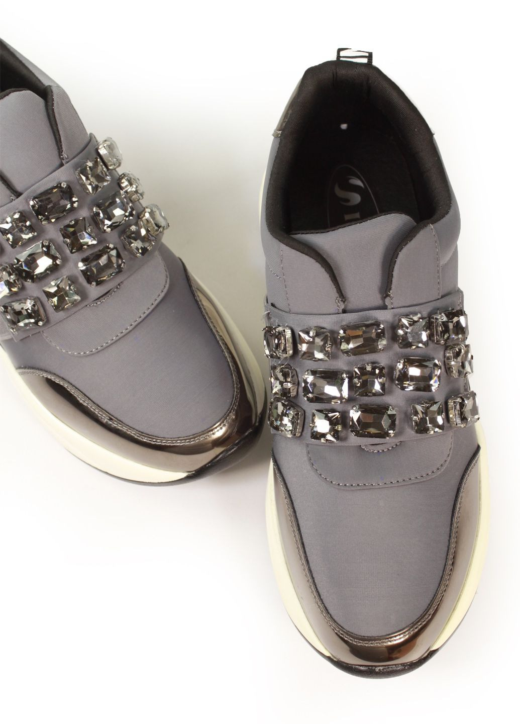 It-Girl Кросівки сірий з текстиль, — демісезон (322536996)