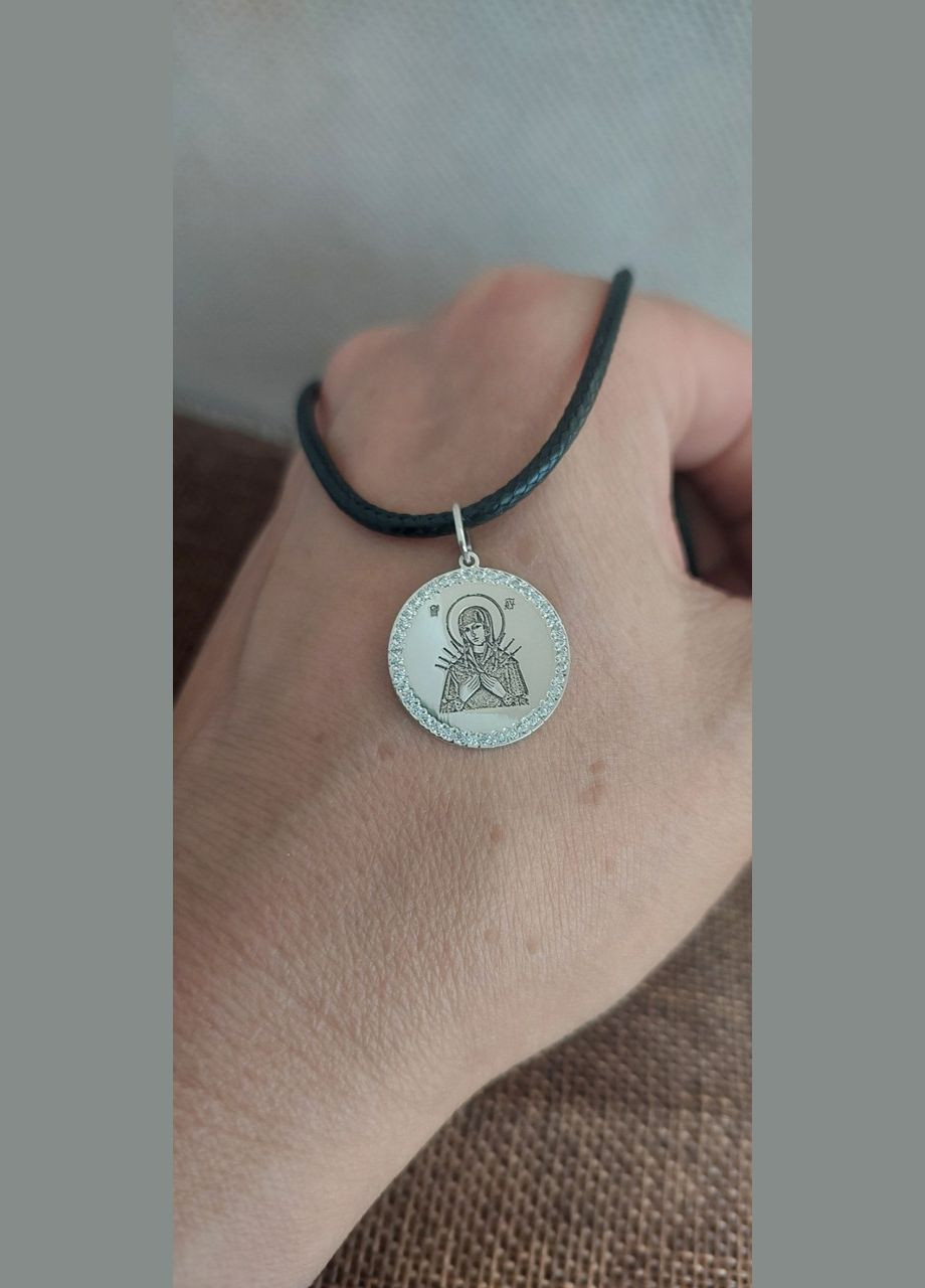 Кулон срібло 925 проби Ладанка Матір Божа семи стрільна. Позолота No Brand (328599309)