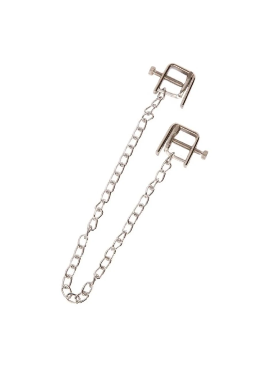 Регульовані затискачі для сосків з металевим ланцюгом "Nipple Clamps" Guilty Toys No Brand (302894427)