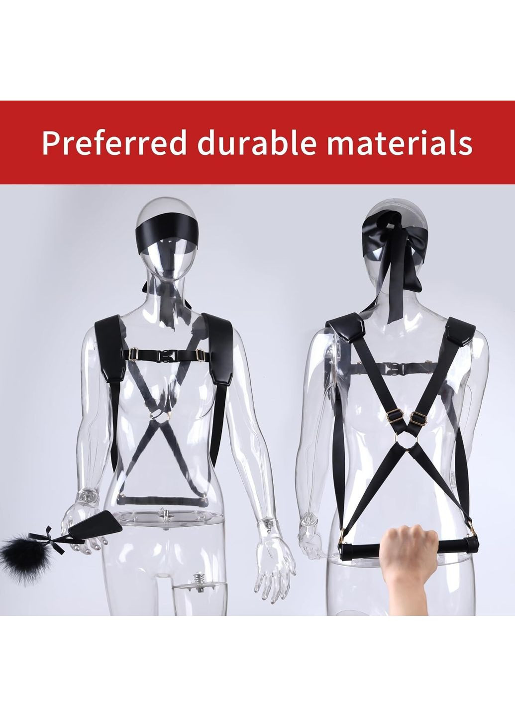 БДСМ-набор YEAHWOW Black Doggy Style Saddle set Lockink (367268609)