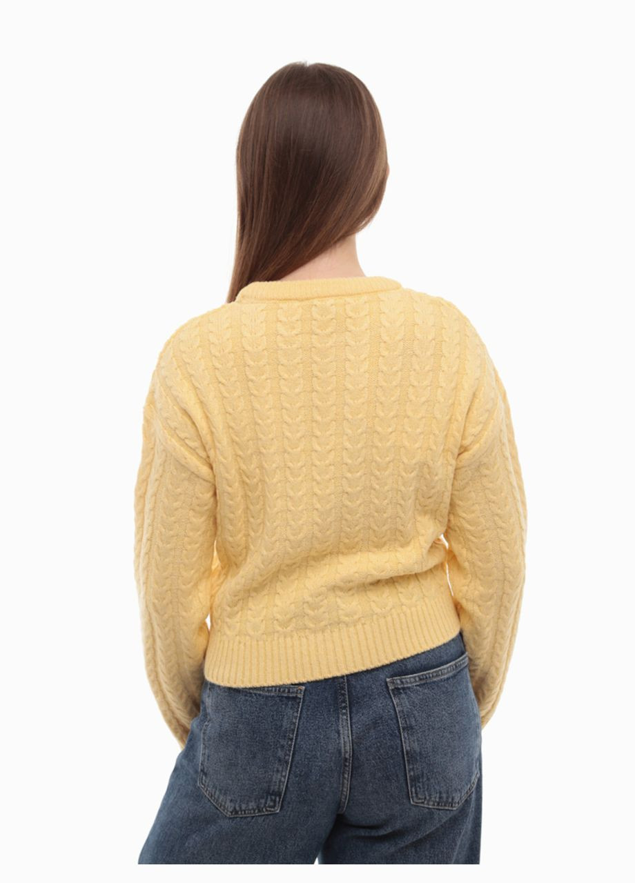 Желтый зимний свитер женский желтый укороченный джемпер Karon Вільна