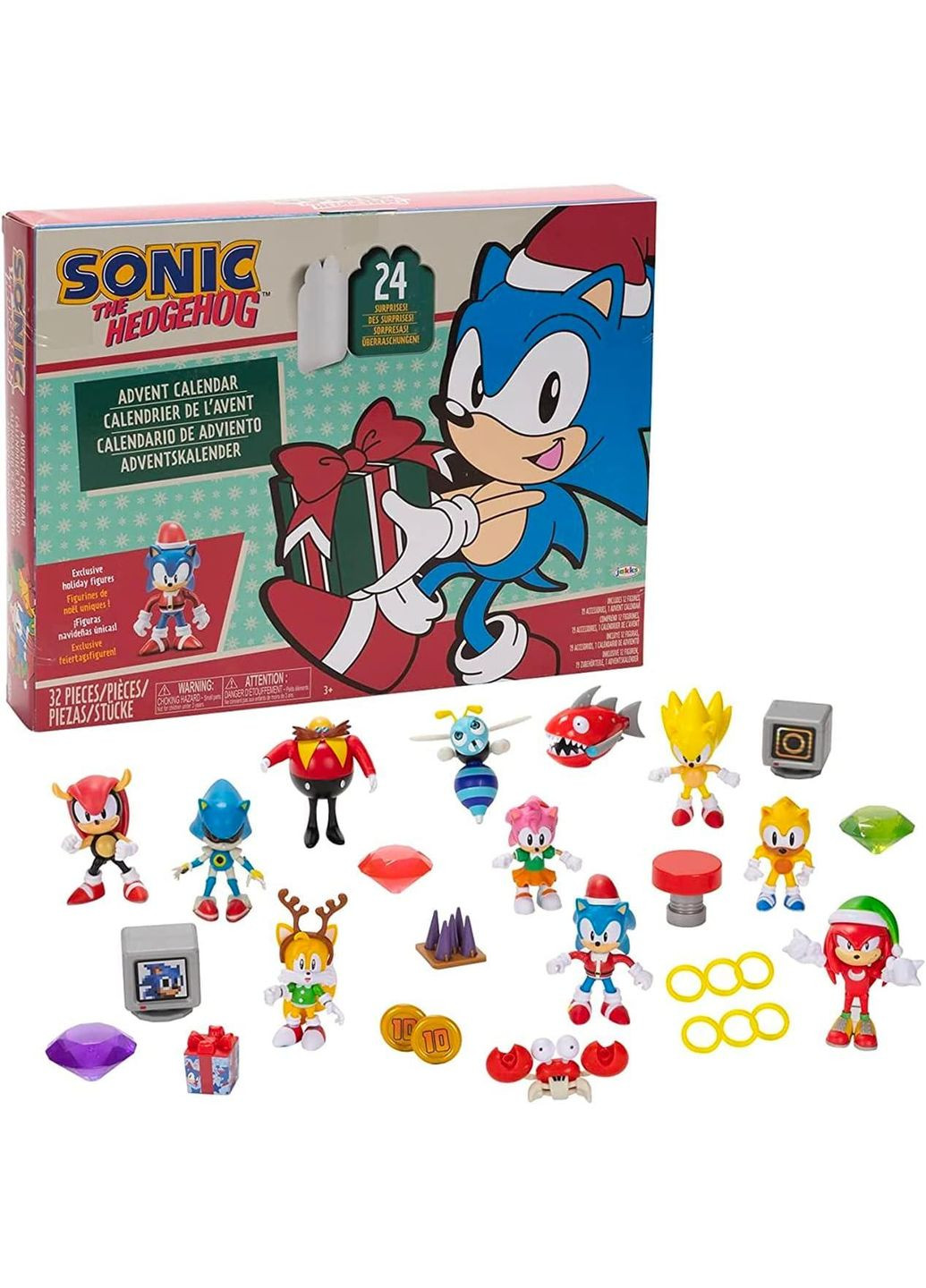 Адвент-календар Їжак Сонік Оригінал Sonic The Hedgehog Advent Calendar 2024 Jakks Pacific (365251595)