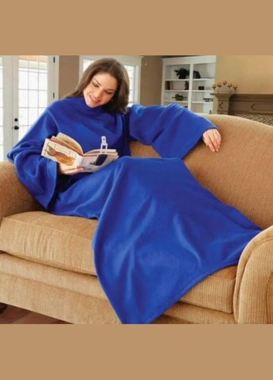 Плед с рукавами Snuggie Blanket 180х140 см синий (1756375291) No Brand (332006230)