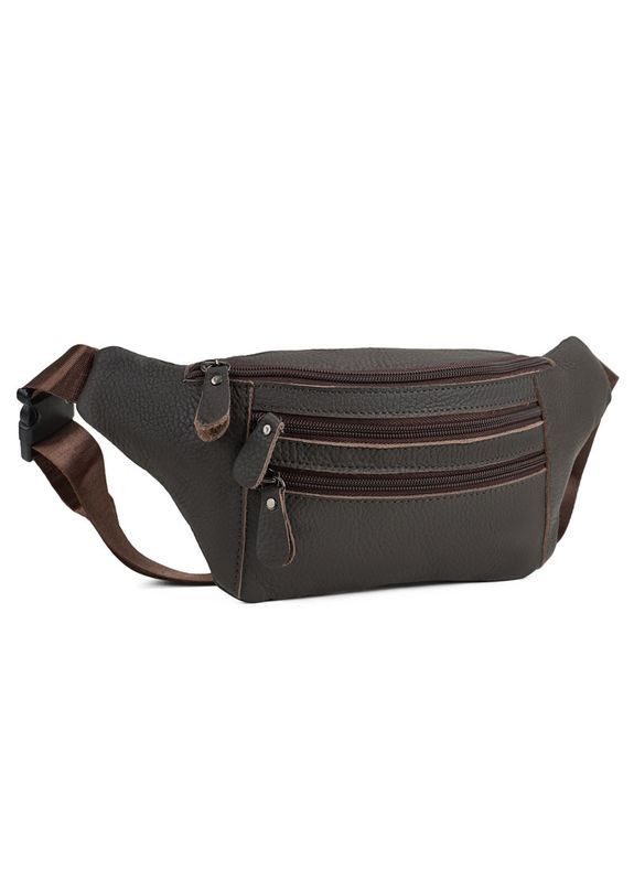 Сумка-бананка чоловіча з натуральної шкіри Qvant 02к - Коричнева Tiding Бананка (366889763)