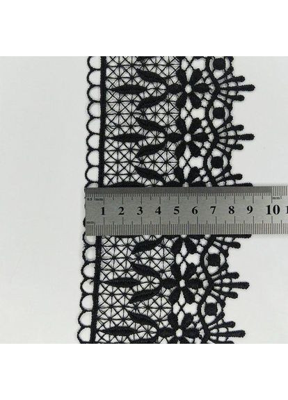 (1 метр) Кружево макраме 9 см цвет - черный (24 м-H13115-4) Plus-plus (352746682)