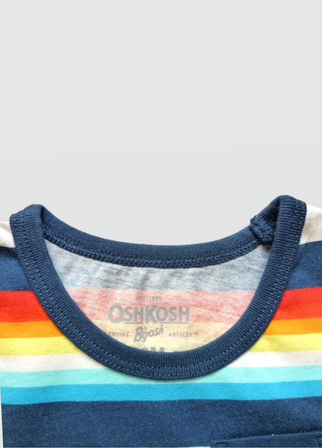 Детская майка ОhКоsh для мальчика, летняя в цветную полоску, 80-86 см OshKosh (291882310)