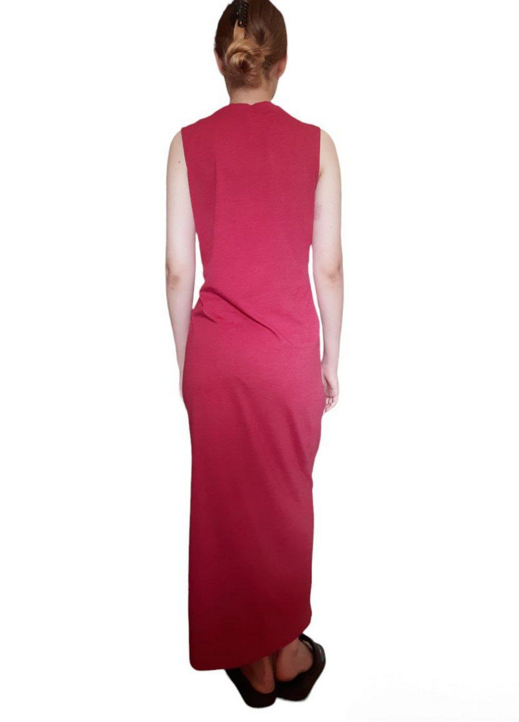 Малинова сукня No Brand однотонна