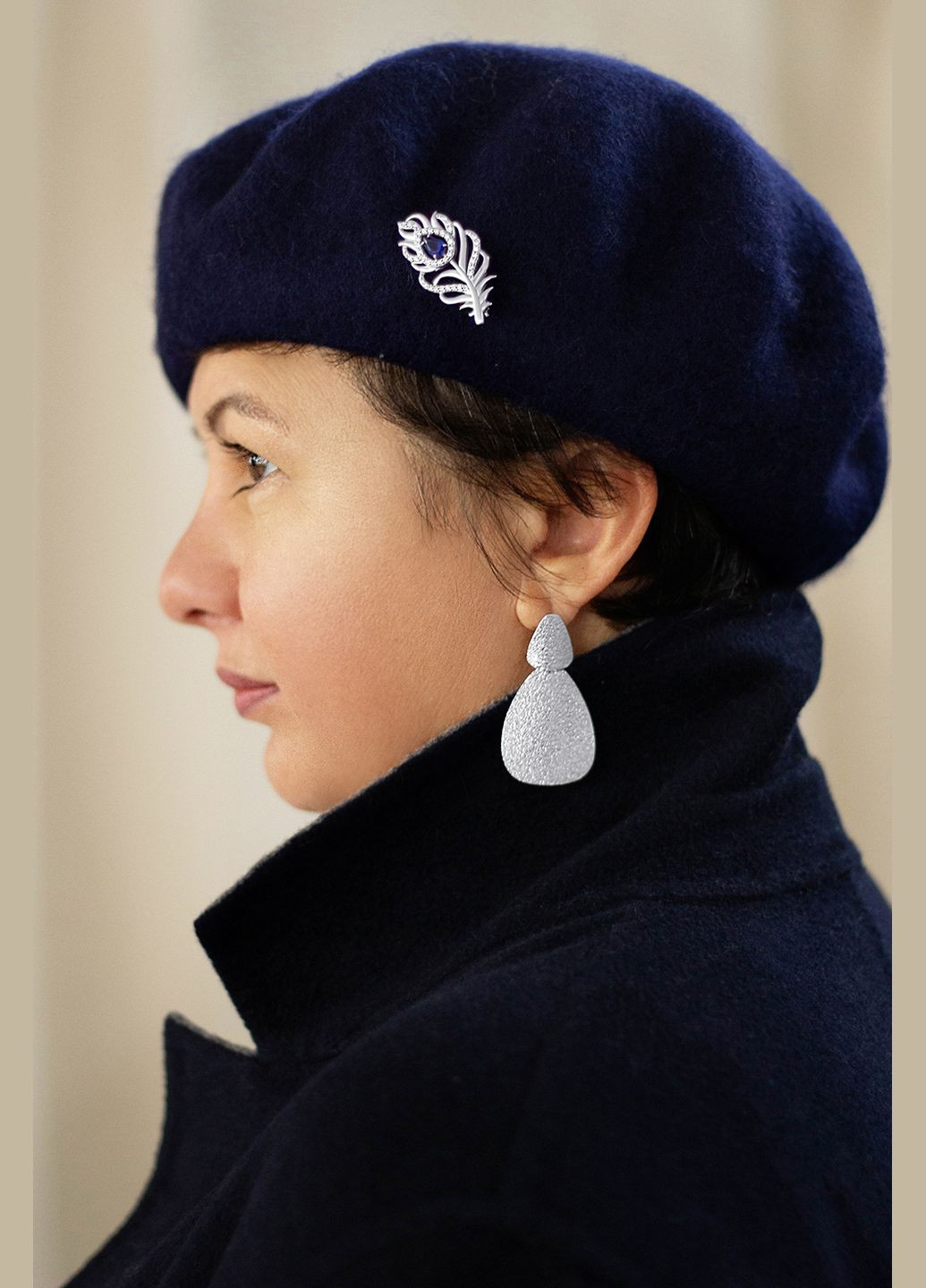 Срібна брошка Перо павича (9517) IRIJ (340334289)