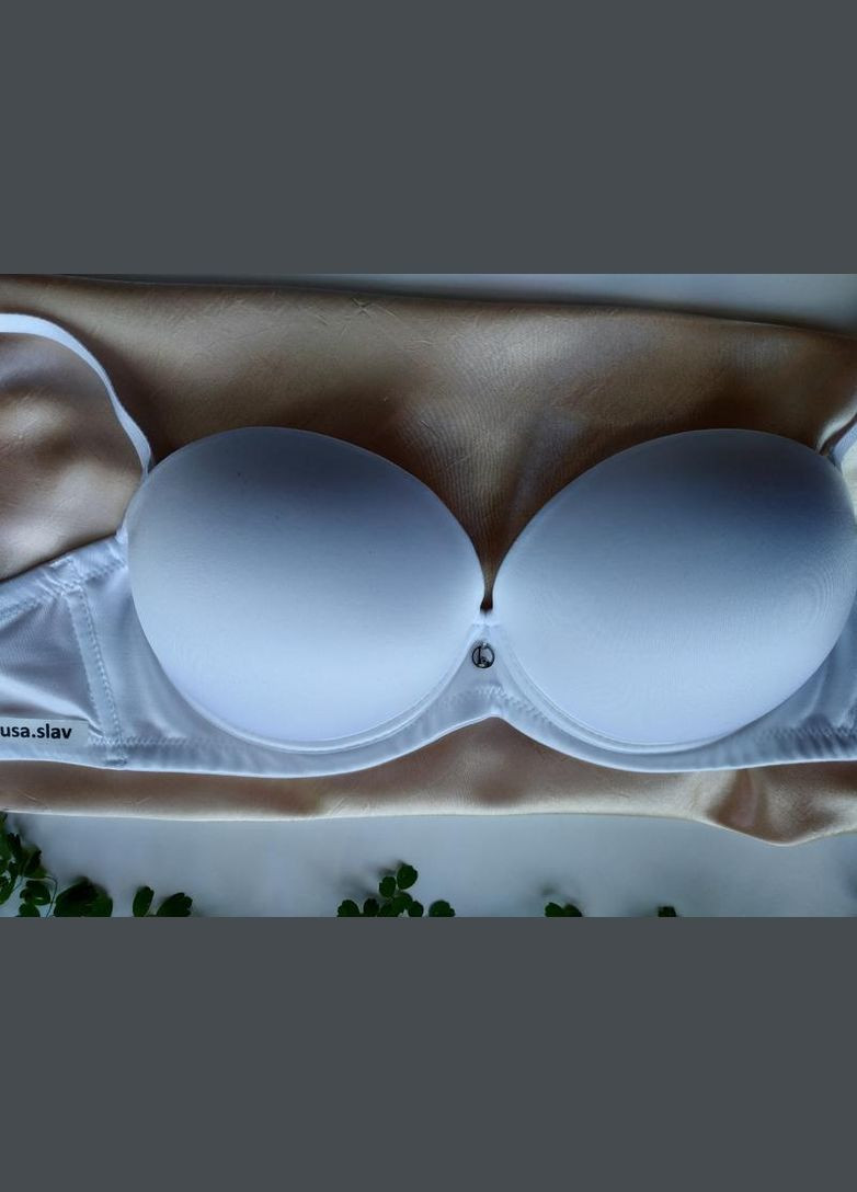 Белый бюстгальтер с пуш-ап эффектом double extra Lormar полиамид