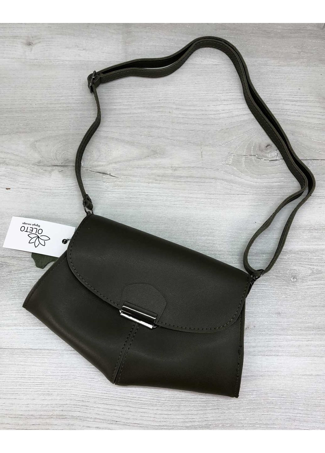 Сумка на пояс клатч Demi оливковая экокожа для женщин с одним отделением и карманом для мелочей ProDobro (367266423)