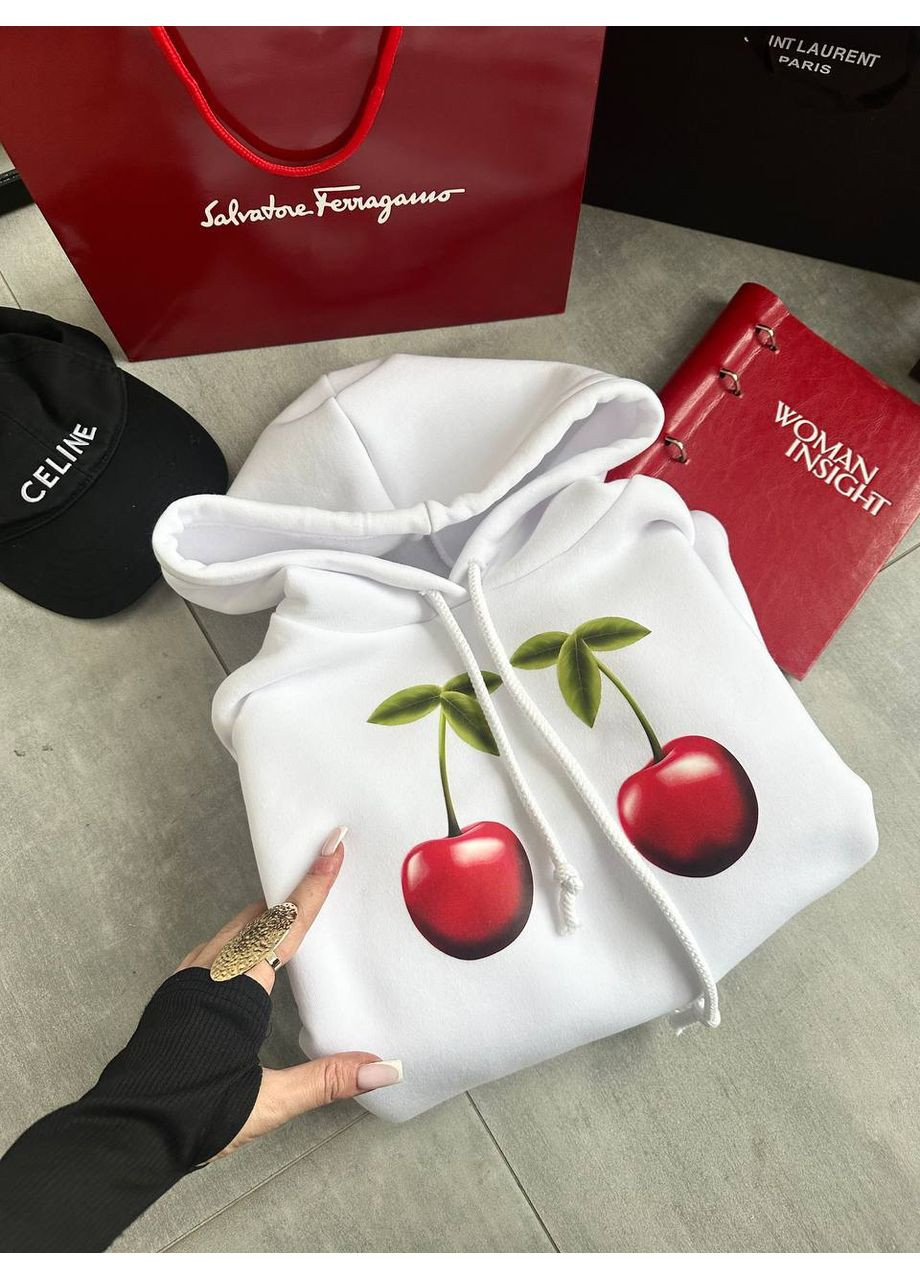 Реал! Стильне худі з вишеньками | Розмірна сітка в описі GD/GL Модний простір (364966486)