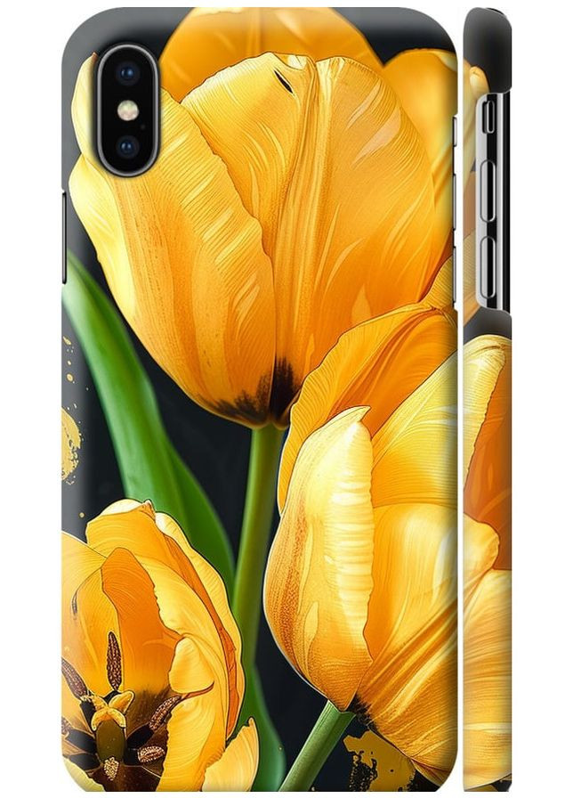 3D пластиковий матовий чохол 'Жовті тюльпани' для Endorphone Apple iPhone X (282928681)
