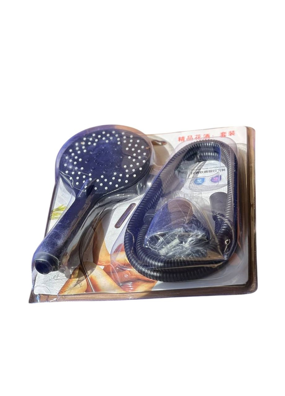 Ручна насадка для душу Shower Set чорна, лійка 5 режимів шланг і тримач No Brand (360560977)